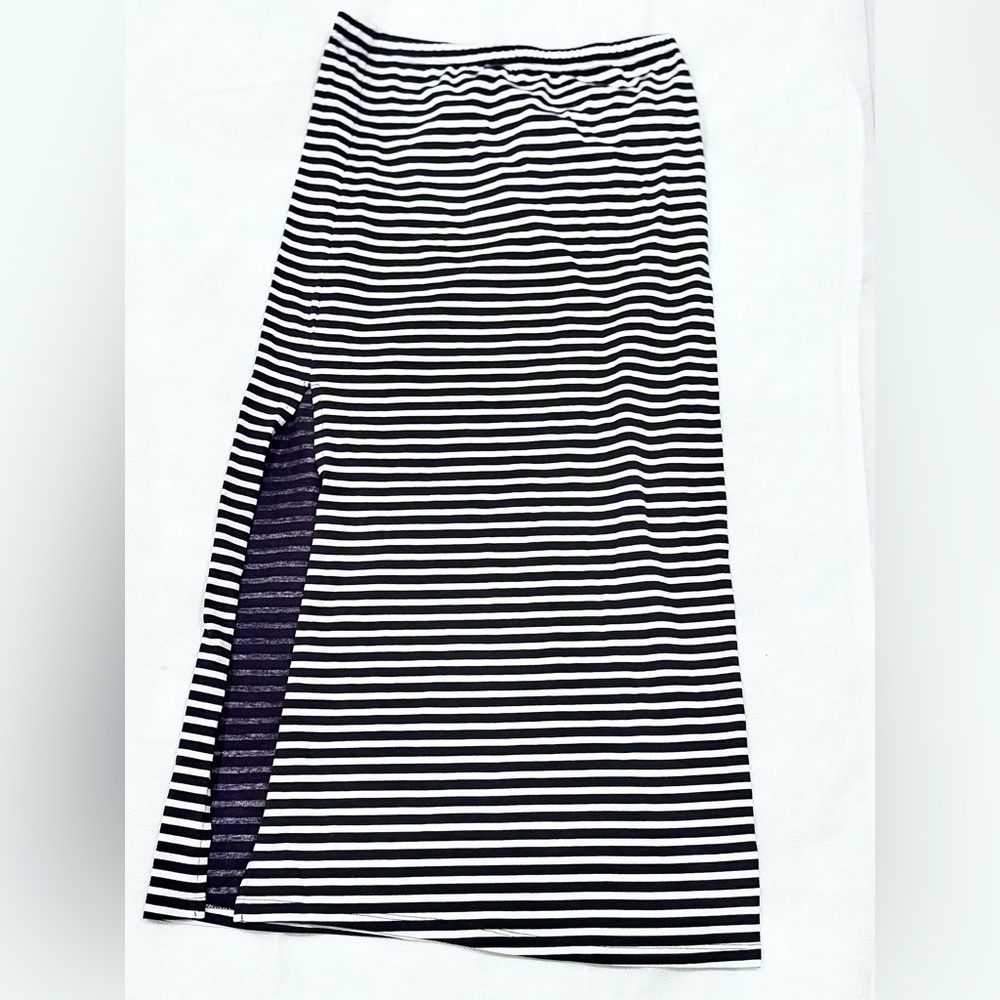 Billabong Y2K Navy & White Striped Maxi Skirt | Surf Core Size Large